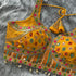 Yellow Heavy Pure Soft Italian Silk With Tricot Fuising Blouse - Close-up View | Samyak Fashion
