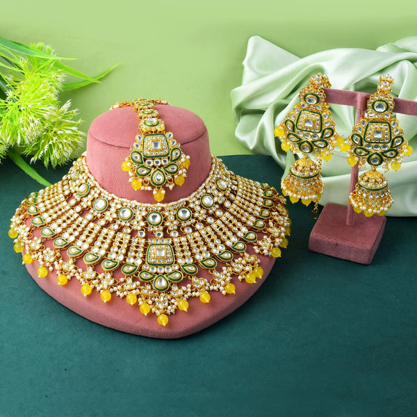 Yellow Necklace - Front View | Samyak Fashion
