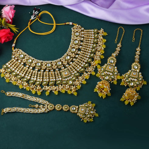 Yellow Necklace - Back View | Samyak Fashion