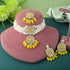 Yellow Necklace Set - Front View | Samyak Fashion