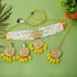 Yellow Necklace Set - Back View | Samyak Fashion