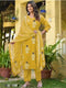 Yellow Poly Rayon Salwar Suit - Front View | Samyak Fashion