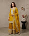 Yellow Pure Heavy Chinnon Silk Elegant Salwar Suit - Front View | Samyak Fashion
