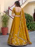 Yellow Rangoli Silk Lehenga Choli - Back View | Samyak Fashion