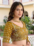 Yellow Rangoli Silk Lehenga Choli - Side View | Samyak Fashion