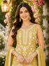 Yellow Real Premium Chiffon Salwar Suit - Back View | Samyak Fashion