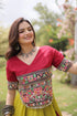 Yellow Roman Silk Lehenga Choli - Side View | Samyak Fashion