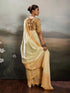 Yellow Satin Elegant Party Wear Saree Collection With Blouse - Detail View | Samyak Fashion