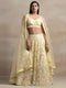 Yellow Soft Net Lehenga Choli - Front View | Samyak Fashion