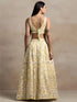 Yellow Soft Net Lehenga Choli - Back View | Samyak Fashion
