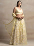 Yellow Soft Net Lehenga Choli - Close-up View | Samyak Fashion