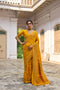 Yellow Soft Pashmina Silk Designer Function Wear Saree Collection With Blouse - Front View | Samyak Fashion