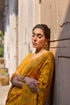 Yellow Soft Pashmina Silk Designer Function Wear Saree Collection With Blouse - Side View | Samyak Fashion