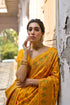Yellow Soft Pashmina Silk Designer Function Wear Saree Collection With Blouse - Detail View | Samyak Fashion